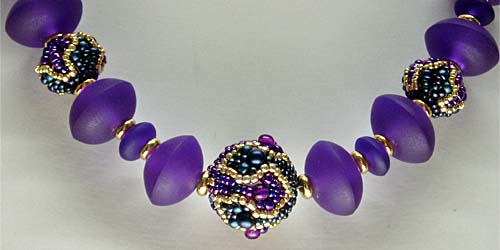 Resin Beads, Four of Spades and Rosebuds